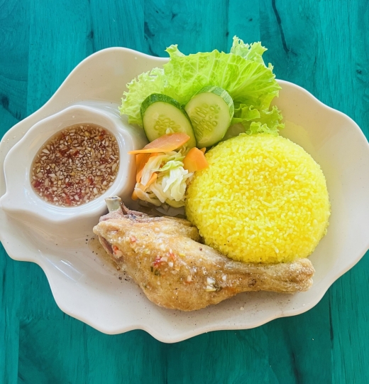 Đùi gà xối mỡ